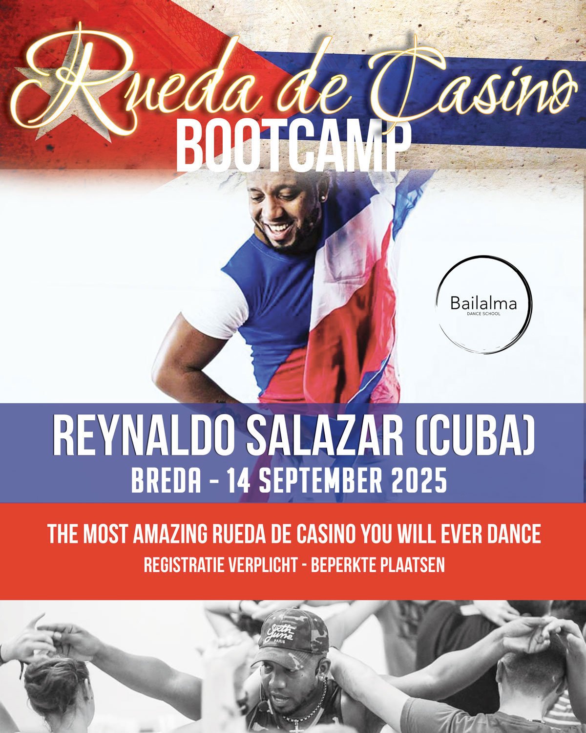 Rueda de Casino Bootcamp met Reynaldo Salazar (Cuba)