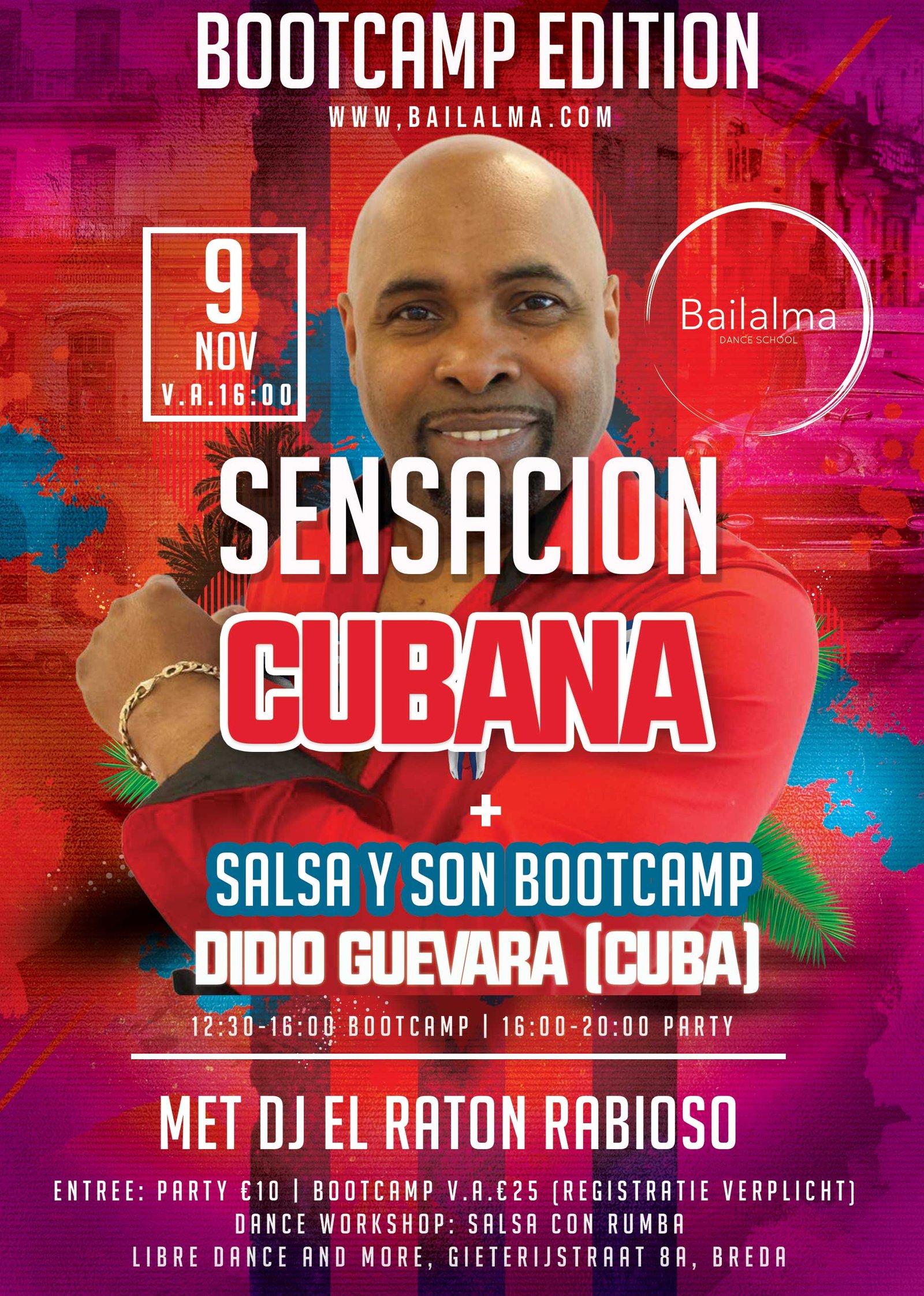Sensación Cubana – Cubaanse Salsa Matinee – Bootcamp Edition - 9 November 2025