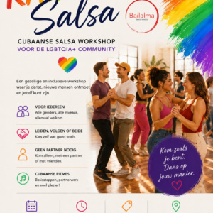 Cubaanse salsaworkshop voor de LGBTQIA+ community